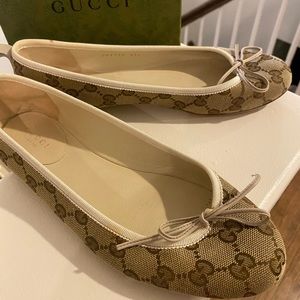 Monogram Gucci loafers